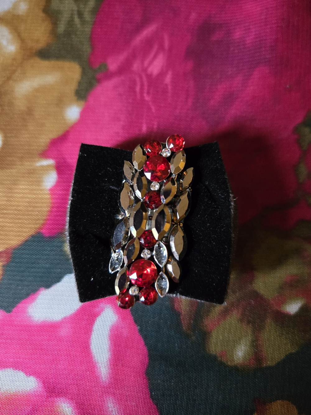 Red Crystal Statement Ring - Women Jewelry
